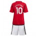 Billige Manchester United Marcus Rashford #10 Hjemmetrøye Barn 2023-24 Kortermet (+ korte bukser)